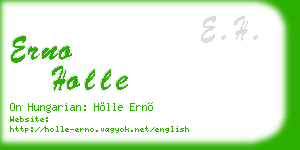 erno holle business card
